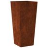 vidaXL Garden Planters 2 pcs 35x35x75 cm Weathering Steel