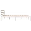 vidaXL Bed Frame without Mattress Solid Wood Pine 140x190cm White