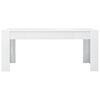 vidaXL Dining Table High Gloss White 180x90x76 cm Engineered Wood