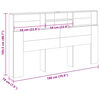 vidaXL Headboard Cabinet Old Wood 180x19x103.5 cm Engineered Wood