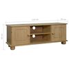 vidaXL TV Cabinet 115x29x40 cm Solid Pine Wood