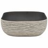 vidaXL Countertop Basin Grey and Black Rectangular 48x37.5x13.5 cm Ceramic