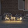 vidaXL LED Reindeers with 60 LEDs 3 pcs Warm White PET