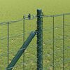 vidaXL Fence with Post Green 1.2 x 25 m Steel