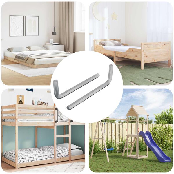 vidaXL Hex Key 2 pcs Silver 32 x 86 mm Steel