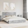 vidaXL Storage Bed Concrete Grey 180 x 200 cm Engineered Wood