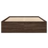 vidaXL Bed Frame without Mattress Brown Oak 120x190 cm Small Double Engineered Wood
