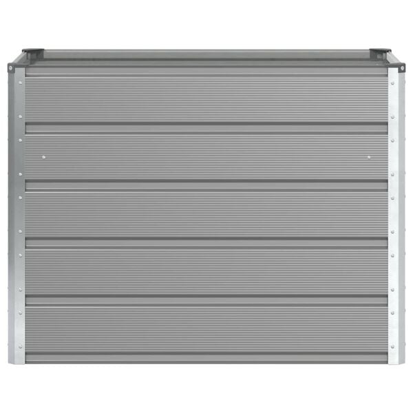 vidaXL Planter Light Grey 100 x 50 x 77 cm Galvanised Steel