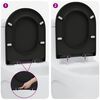 vidaXL Toilet Seat Black 46.2 x 36 x 4.3 cm Duroplast