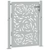 vidaXL Garden Gate 100x125 cm Weathering Steel Flame Design