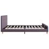 vidaXL Bed Frame without Mattress Taupe Fabric 150x200 cm King Size