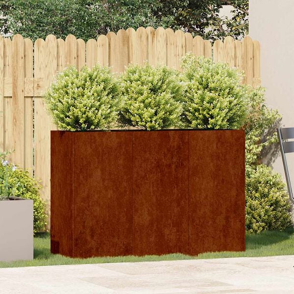 vidaXL Planter Rusty 120x40x80 cm Weathering Steel