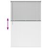 vidaXL Window Blind with Curtains Manual Silver Aluminium