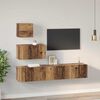 vidaXL TV Cabinet Set Wall-mounted 4 pcs Old Wood Engineered Wood