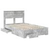 vidaXL Bed Frame Concrete Grey 120 x 200 cm Engineered Wood