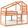 vidaXL Bunk Bed without Mattress Wax Brown 75x190 cm Small Single Solid Wood Pine