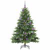 vidaXL Artificial Christmas Tree with 150 LEDs Green 150 cm PE and PVC