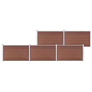 vidaXL Garden Fence WPC 872x106 cm Brown