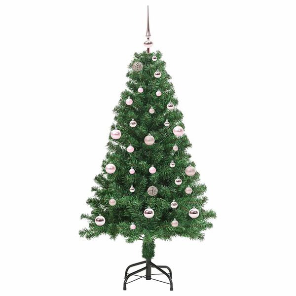vidaXL Artificial Christmas Tree with 150 LEDs with Stand Green 150 cm