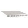vidaXL Awning Replacement Fabric Light Grey and White 381 x 345 cm