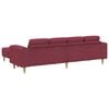 vidaXL Sofa Set Wine red Fabric
