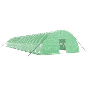 vidaXL Greenhouse with Steel Frame Green 132 m&sup2; 22x6x2.85 m