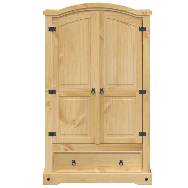 vidaXL Wardrobe "Corona" 101x52x170 cm Solid Wood Pine