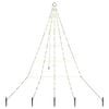 vidaXL LED Christmas Tree with Ground Spikes Warm White 182 cm Metal