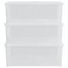 vidaXL Plastic Storage Boxes 3 pcs 10 L Stackable