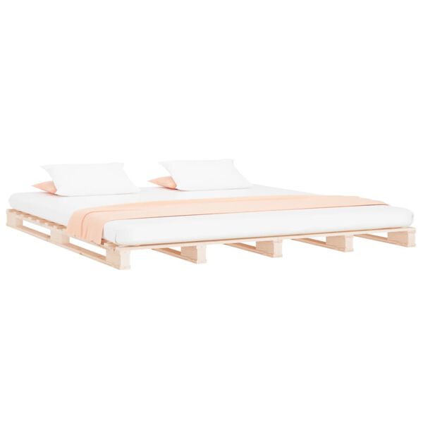 vidaXL Pallet Bed without Mattress Small Double Solid Wood