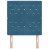 vidaXL LED Headboard with LED Strip Lights Dark Blue 80 cm Polyester