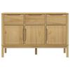 vidaXL Sideboard FLORO Wax Brown 114x43x74 cm Solid Wood Pine