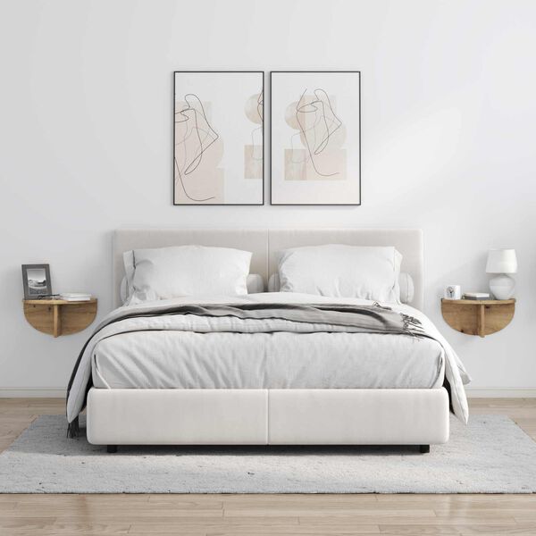 vidaXL Wall Shelf Artisan Oak 38 x 19 x 19 cm Engineered Wood