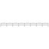 vidaXL Garden Fence with Spear Top Steel (1-1.25)x13.6 m Black