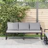 vidaXL Garden Furniture with Cushion Black 180 x 72.5 x 71 cm Steel