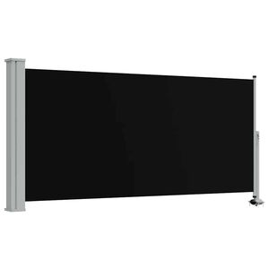vidaXL Patio Retractable Side Awning 120 x 300 cm Black