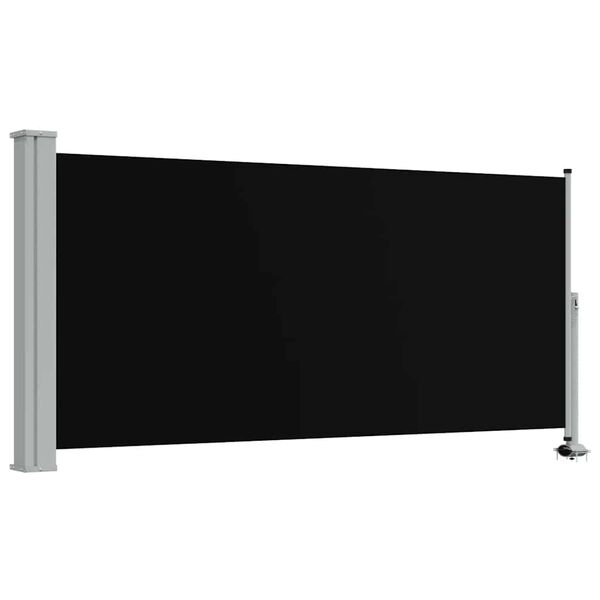 vidaXL Patio Retractable Side Awning 120 x 300 cm Black