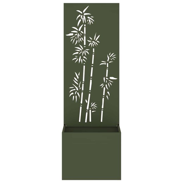 vidaXL Garden Privacy Screen Olive green 50 x 140 cm Cold-rolled steel