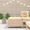 vidaXL Garden Footstool with Cushion Solid Wood Pine