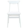 vidaXL Dining Chairs 2 pcs White 42 x 47.5 x 81 cm Solid Rubber Wood