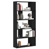 vidaXL Book Cabinet Black Oak 80 x 24 x 159 cm Engineered Wood