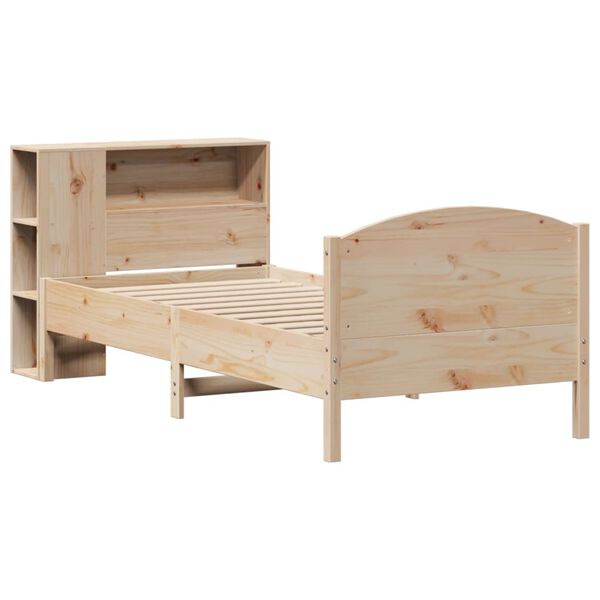 vidaXL Bookcase Bed without Mattress 75x190cm Small Single Solid Wood Pine
