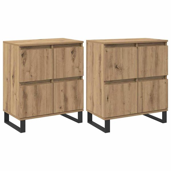 vidaXL Sideboard 2 pcs Artisan Oak 60 x 35 x 70 cm