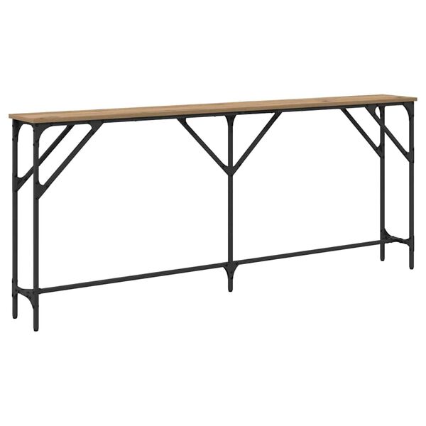 vidaXL Console Table Artisan oak 180 x 23 x 75 cm