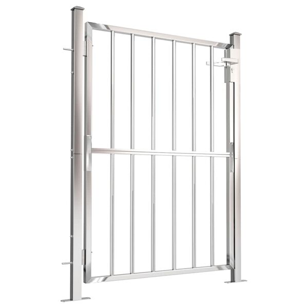 vidaXL Garden Gate 100x120 cm Stainless Steel