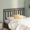 vidaXL Bed Headboard Grey 141x4x100 cm Solid Wood Pine