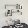 vidaXL Wall Shelf 2 pcs Concrete Grey 100x15x20 cm Engineered Wood