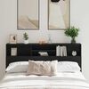 vidaXL Headboard Cabinet Black Oak 180 x 19 x 103.5 cm Engineered Wood