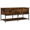 vidaXL Storage Bench Smoked Oak 100x42.5x47 cm Engineered Wood