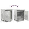 vidaXL Bedside Cabinet 2 pcs Concrete Grey 39 x 34.5 x 50 cm